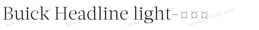 Buick Headline light字体转换